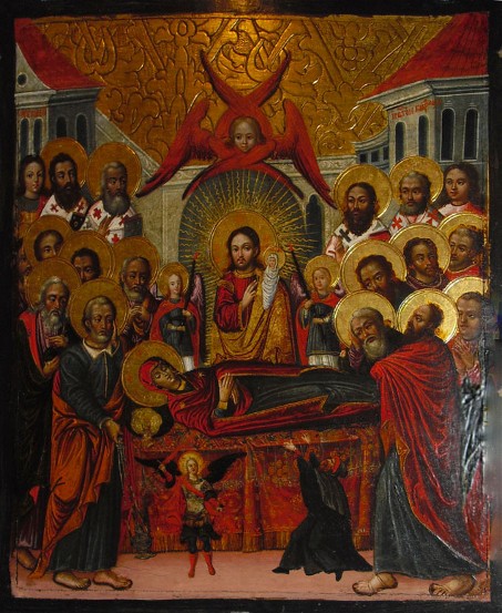 Image - Ivan Rutkovych: icon Dormition of Virgin_Mary from the Zhovkva iconostasis (ca. 1697-99).